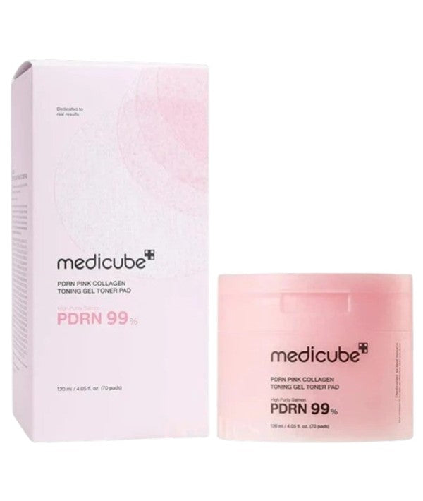Medicube Salmon PDRN Purity Pink Collagen Toning Gel Toner Pad-0