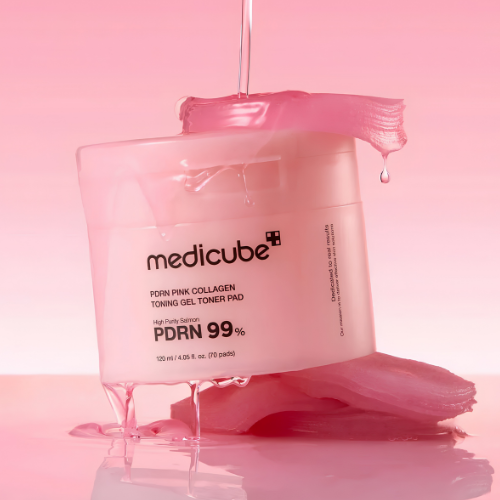 Medicube PDRN Pink Collagen Toning Gel Toner Pad 70 Pads – Pads Tonificantes Reafirmantes con PDRN y Colágeno-1